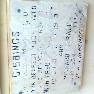 GIBBINGS Richard Gerald 1894-1972 &amp; Winifred Ethel Grace 1892-1973