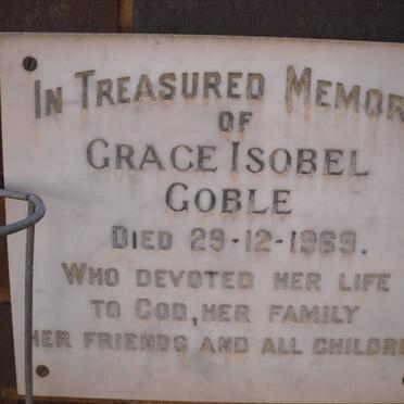 GOBLE Grace Isobel -1969