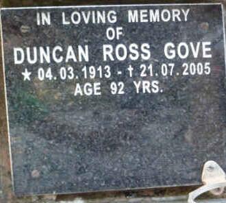 GOVE Duncan Ross 1913-2005