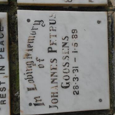 GOOSSENS Johannes Petrus 1931-1989