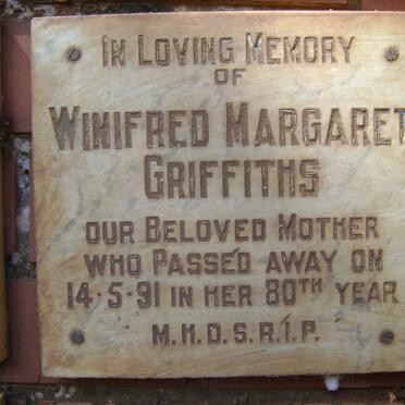 GRIFFITHS Winifred Margaret -1991