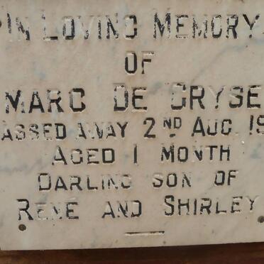 GRYSE Marc, de -1971