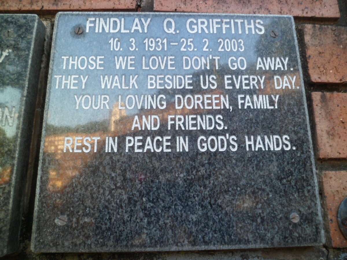 GRIFFITHS Findlay Q. 1931-2003
