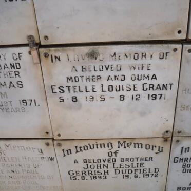 GRANT Estelle Louise 1915-1971