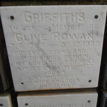 GRIFFITHS Clive Rowan 1964-1989