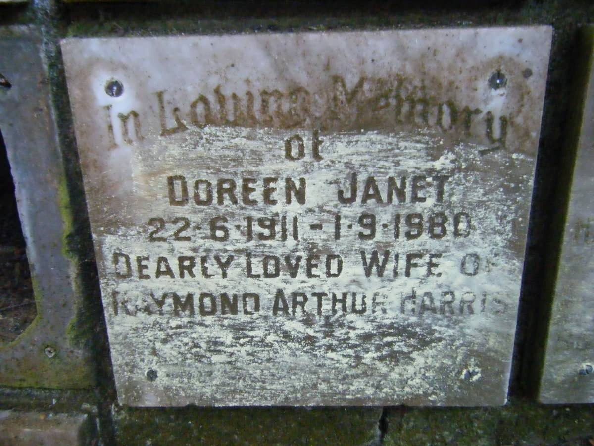 HARRIS Doreen Janet 1911-1980