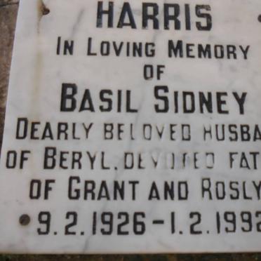 HARRIS Basil Sidney 1926-1992