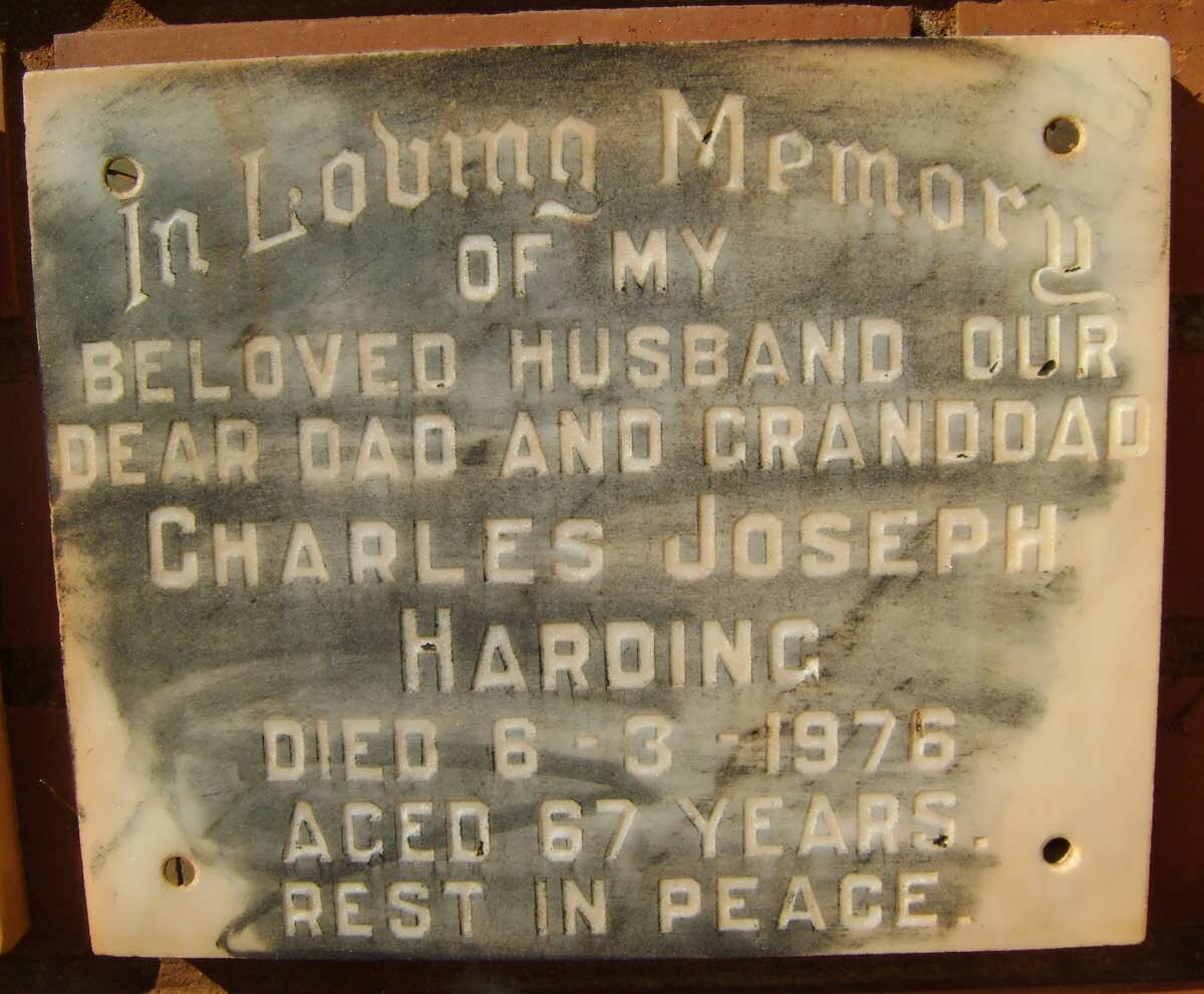 HARDING Charles Joseph -1976