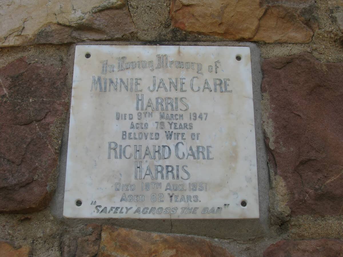 HARRIS Richard Care -1951 &amp; Minnie Jane -1947