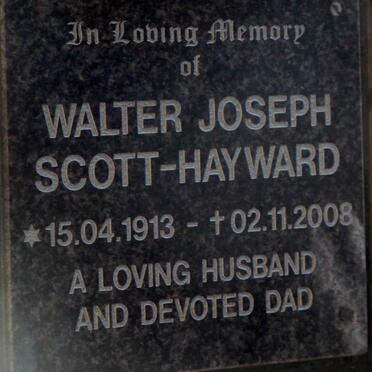 HAYWARD Walter Joseph, SCOTT 1913-2008