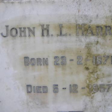 HARRIES John H.L. 1871-1957