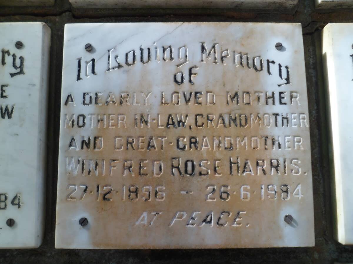 HARRIS Winifred Rose 1896-1984