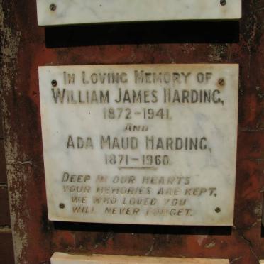 HARDING William James 1872-1941 &amp; Ada Maud 1871-1960