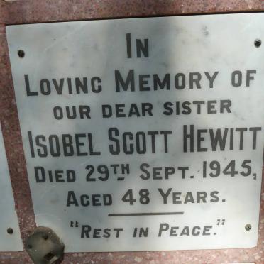 HEWITT Isobel Scott -1945