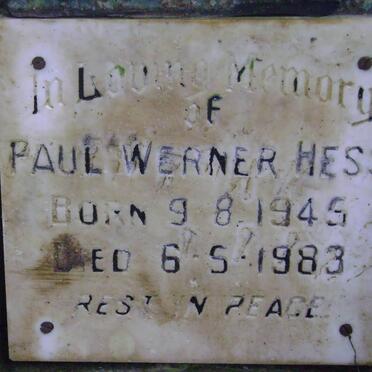 HESS Paul Werner 1945-1983