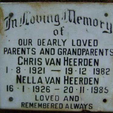 HEERDEN Chris, van 1921-1982 &amp; Nella 1926-1985