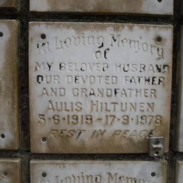 HILTUNEN Aulis 1919-1978