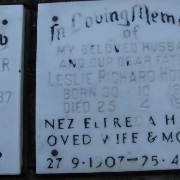 HOOPER Leslie Richard 1905-1988 &amp; Inez Elfreda 1907-1989