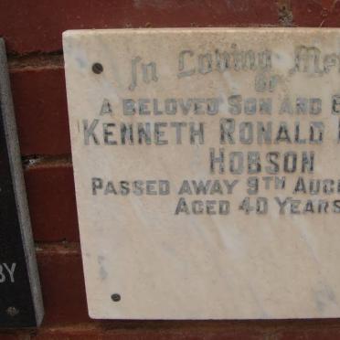 HOBSON Kenneth Ronald Robert -1970