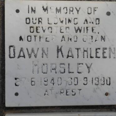 HORSLEY Dawn Kathleen 1940-1990