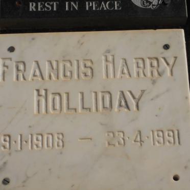 HOLLIDAY Francis Harry 1908-1991