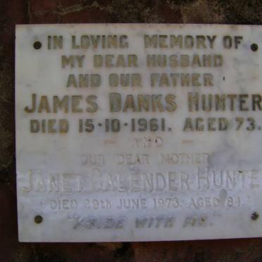 HUNTER James Banks -1961 &amp; Janet Calender -1973