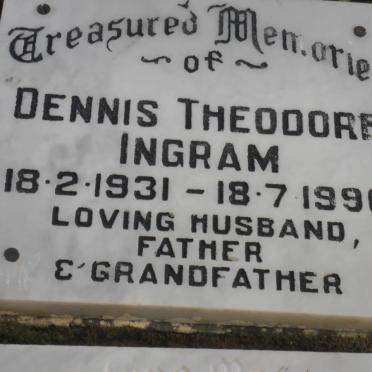 INGRAM Dennis Theodore 1931-1990