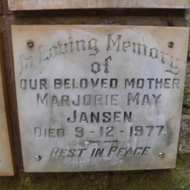 JANSEN Marjorie May -1977
