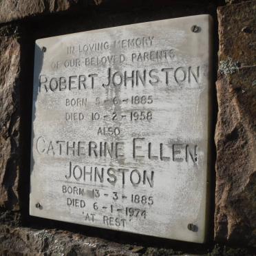 JOHNSTON Robert 1885-1958 &amp; Catherine Ellen 1885-1974