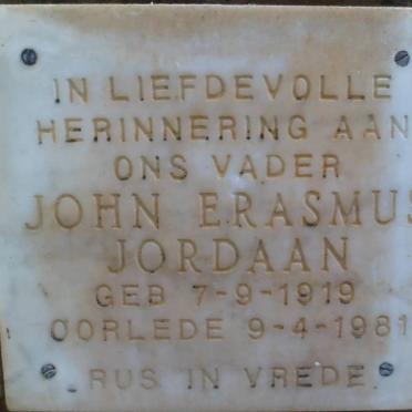 JORDAAN John Erasmus 1919-1981