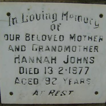 JOHNS Hannah -1977