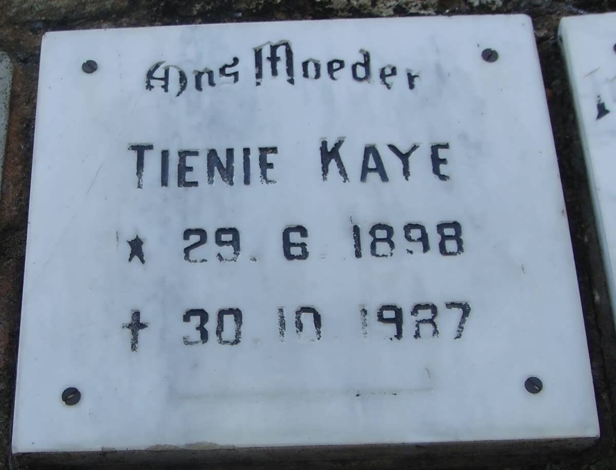 KAYE Tienie 1898-1987