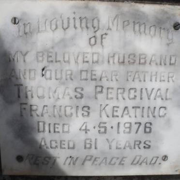 KEATING Thomas Percival Francis -1976