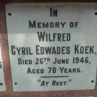 KOEK Wilfred Cyril Edwades -1946