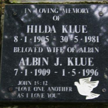 KLUE Albin J. 1909-1996 &amp; Hilda 1905-1981