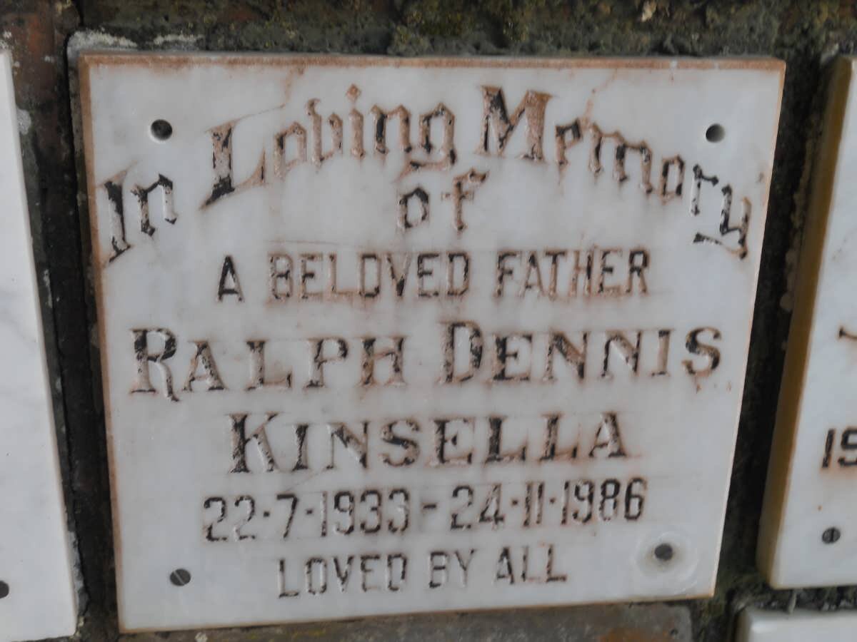 KINSELLA Ralph Dennis 1933-1986