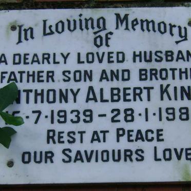 KING Anthony Albert 1939-1982