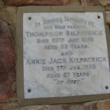 KILPATRICK Thompson -1948 &amp; Annie Jack -1953