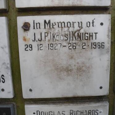 KNIGHT J.J.P. 1927-1986