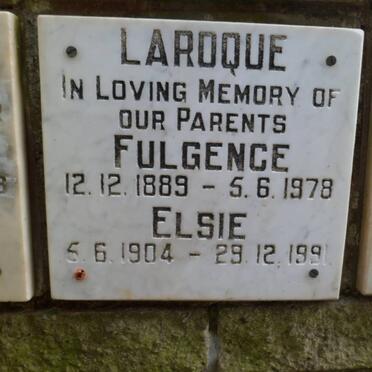 LAROQUE Fulgence 1899-1978 &amp; Elsie 1904-1991