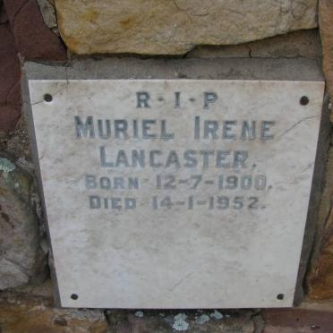 LANCASTER Muriel Irene 1900-1952