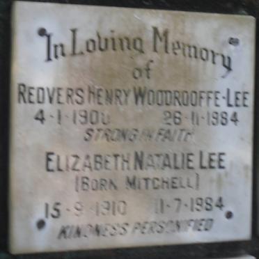 LEE Redvers Henry, Woodrooffe 1900-1984 &amp; Elizabeth Natalie MITCHELL 1910-1984