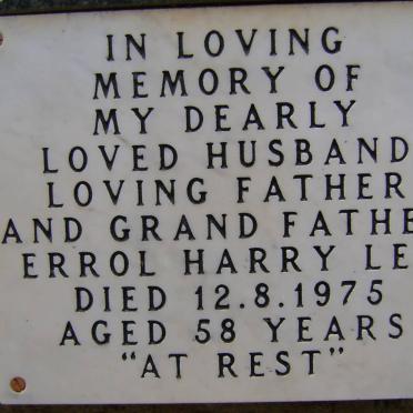 LEE Errol Harry -1975