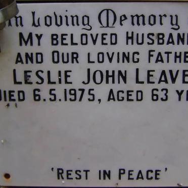 LEAVER Leslie John -1975