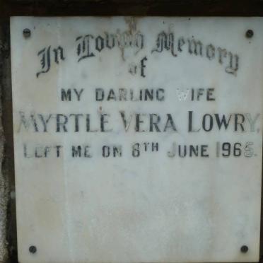 LOWRY Myrtle Vera -1965