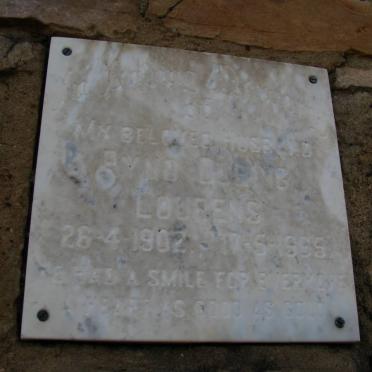 LOURENS Ryno During 1902-1965