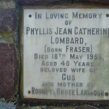 LOMBARD Phyllis Jean Catherine nee FRASER  -1959