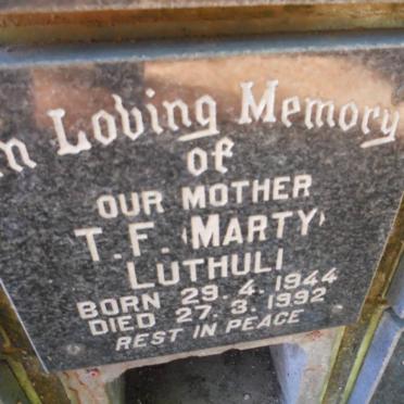 LUTHULI T.F. 1944-1992