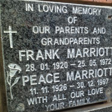MARRIOTT Frank 1920-1972 &amp; Peace 1926-1997