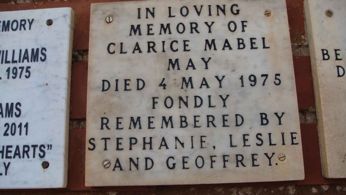 MAY Clarice Mabel -1975